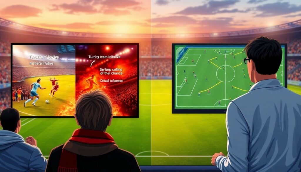 Обзор ключевых эпизодов матча после каждого тайма - иллюстрация