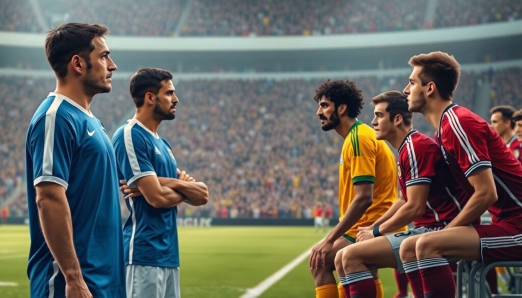 Состояние резервного состава и готовность к выходу на поле - иллюстрация