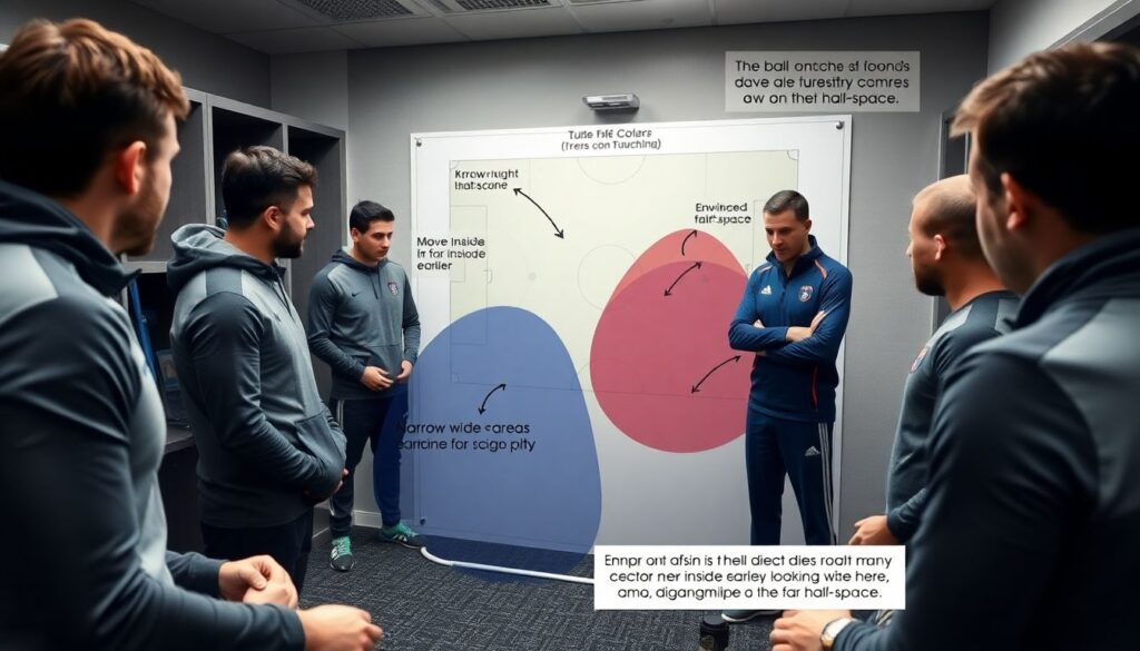Карта атак и зональная карта по ходу матча - иллюстрация