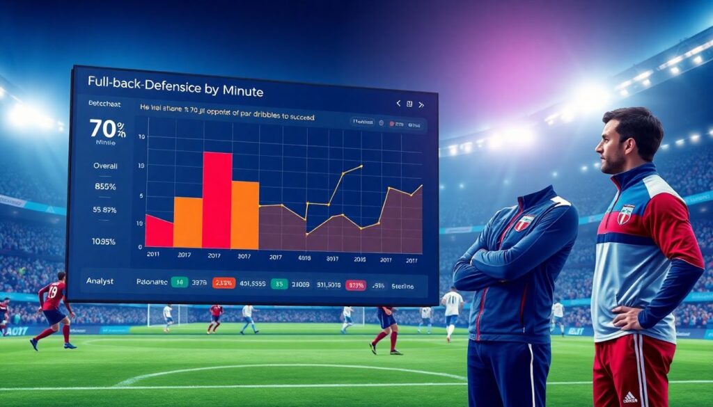 Статистика игрока по ходу каждой минуты - иллюстрация