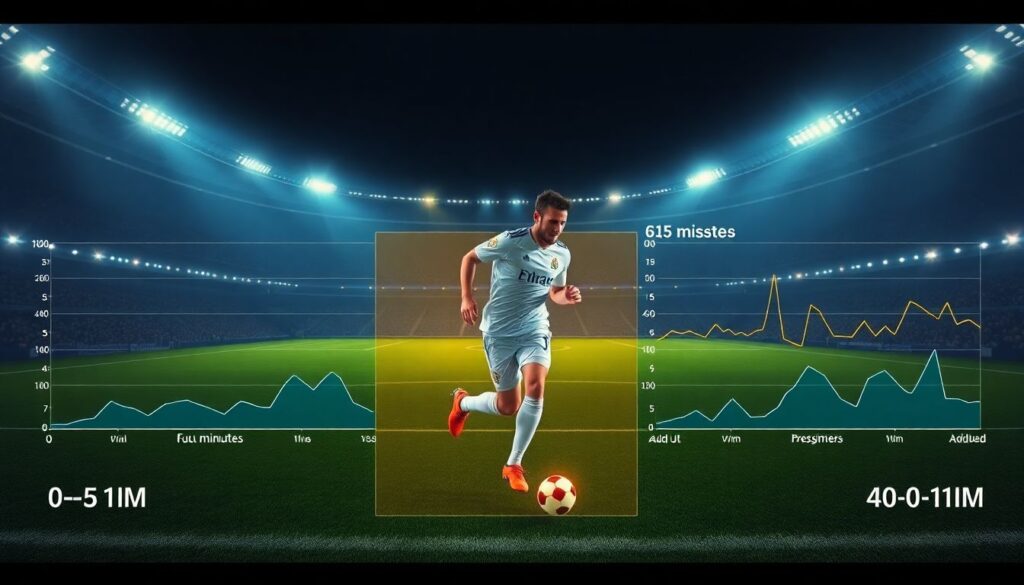 Статистика игрока по ходу каждой минуты - иллюстрация