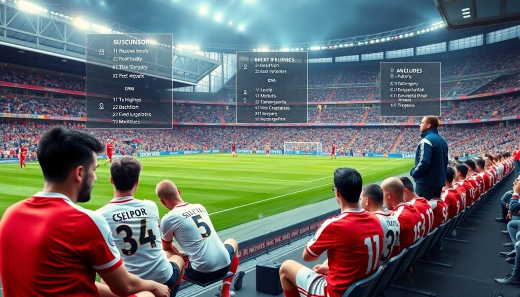 Обновления по состоянию запасных на скамейке - иллюстрация