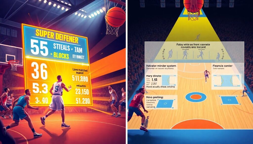 Статистика по перехватам и блокам во время матча - иллюстрация