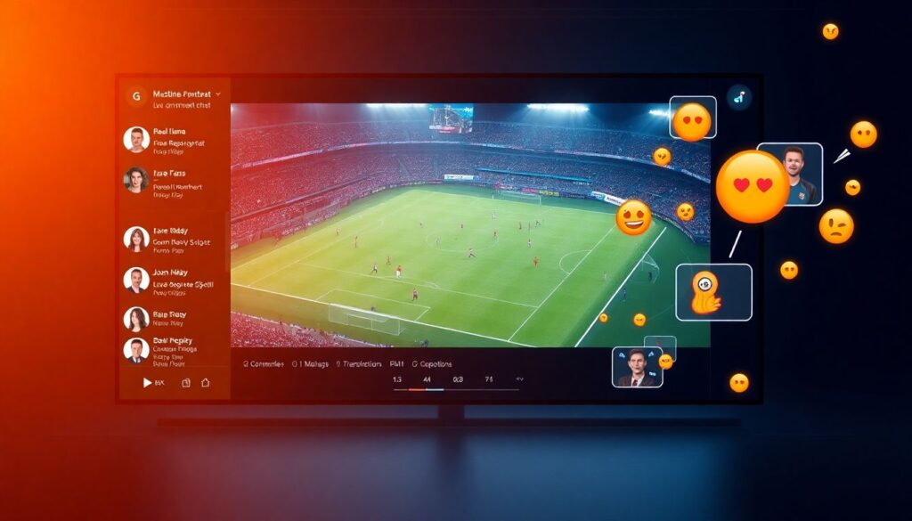 Голос зрителей: комментарии на платформе в момент матча - иллюстрация