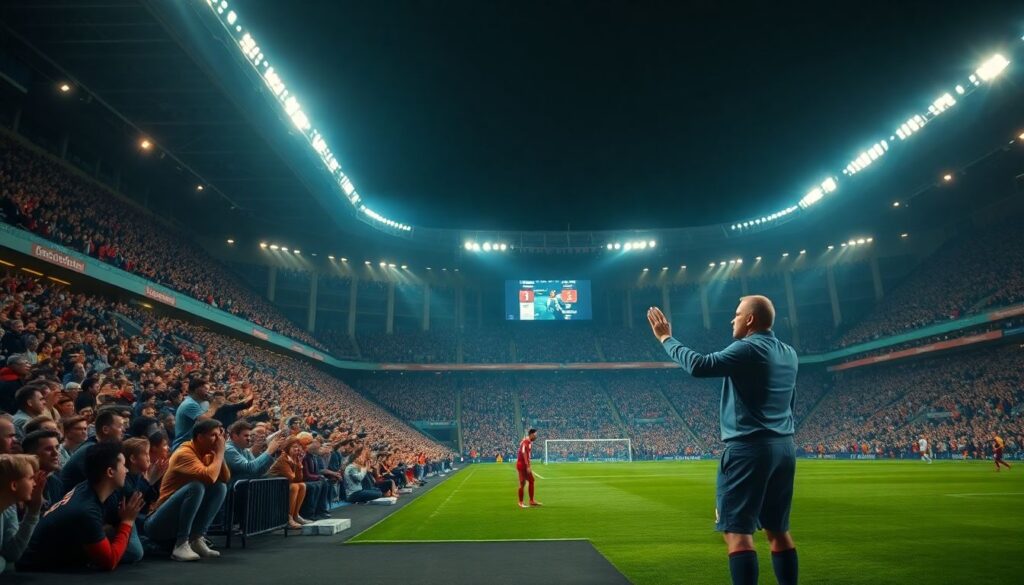 Матч как театр: эмоциональные пики зрителей во время замены - иллюстрация