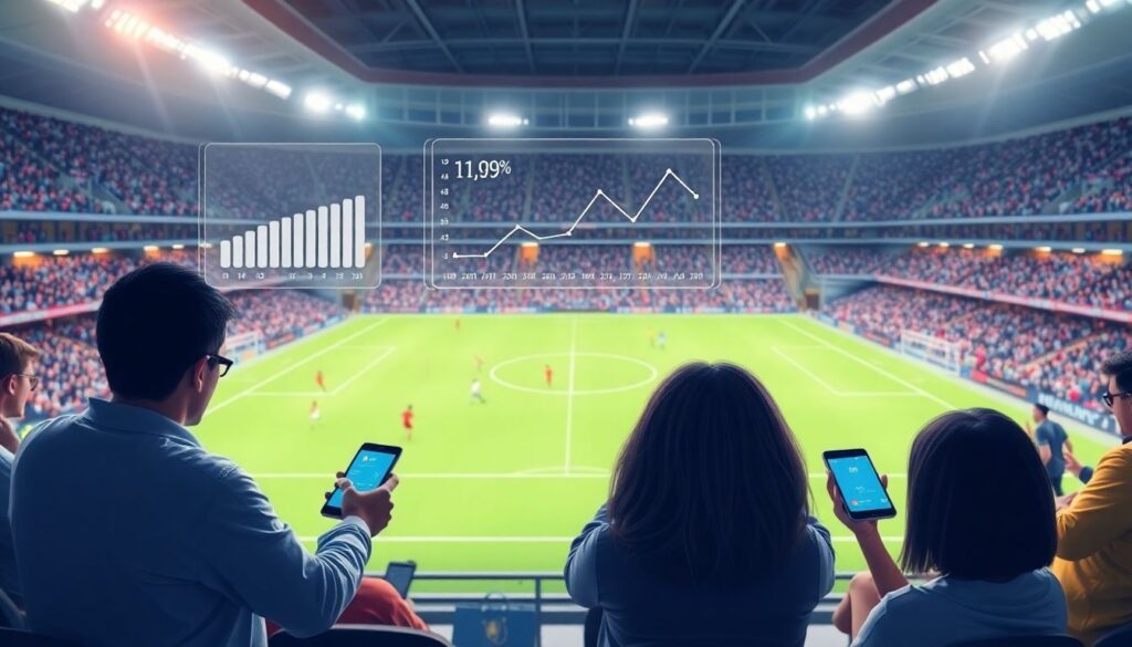 Лайв-подсказки для болельщиков на трибунах - иллюстрация