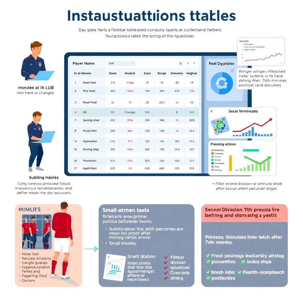 Сводная таблица замен с участием игроков в футбольных матчах