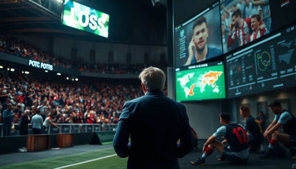 Аналитика по спортивным медиа вокруг матча - иллюстрация