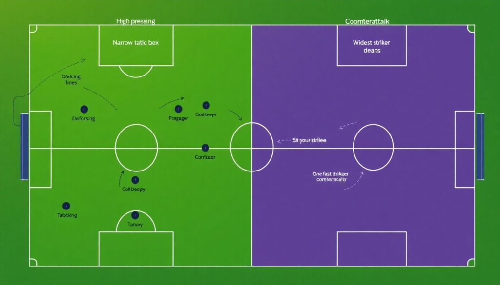 Схемы игры в зависимости от соперника - иллюстрация