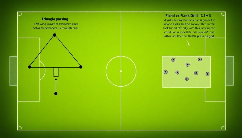 Ключевые передачи между фланговыми игроками - иллюстрация