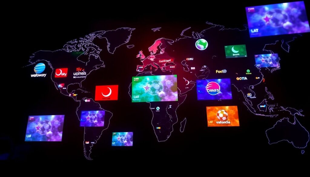 География трансляций и доступности матча - иллюстрация