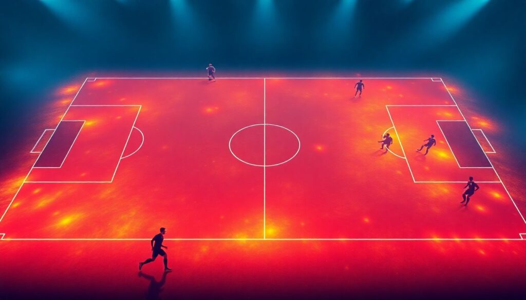 Карта владения и опасных зон по минутам - иллюстрация