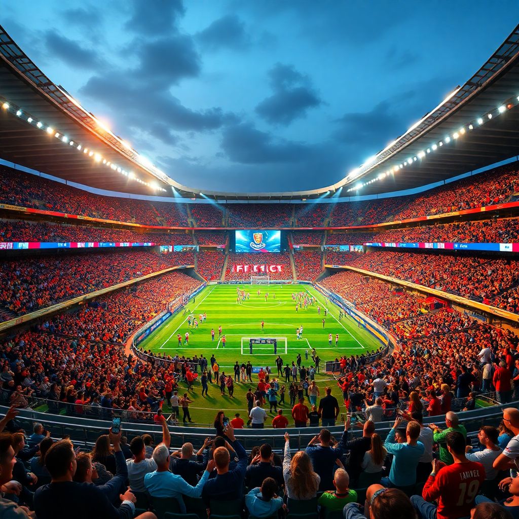 Хроника праздничной атмосферы на стадионе: яркие эмоции матча