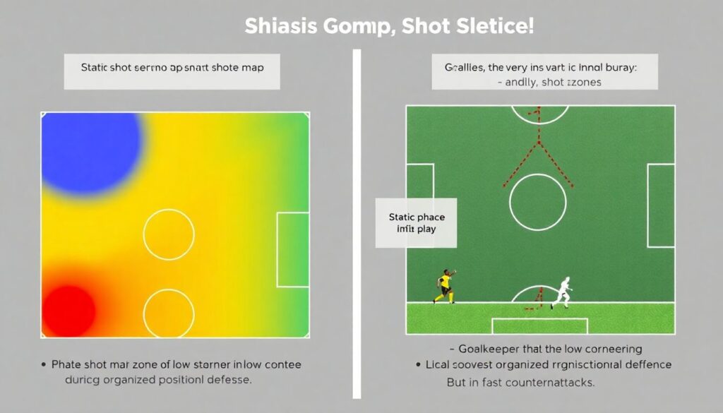 Статистика ударов по зоне вратарю - иллюстрация