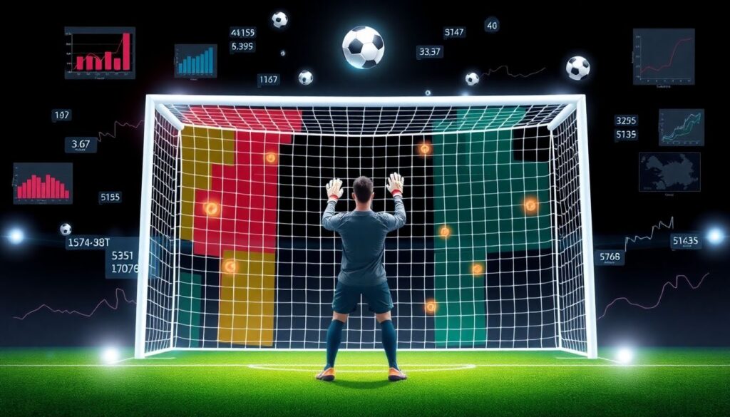 Статистика ударов по зоне вратарю - иллюстрация