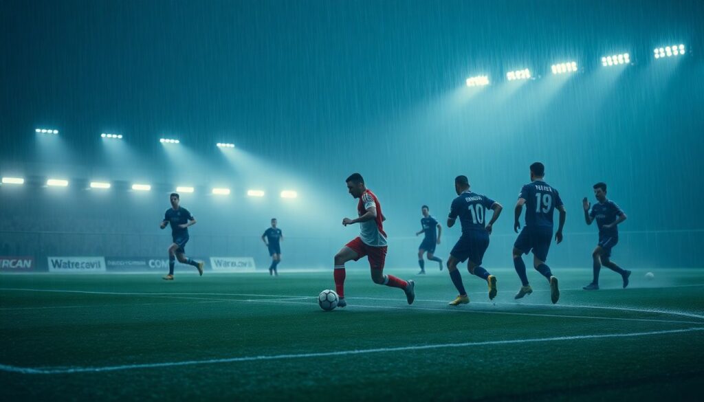 Сводка по влиянию погодных условий на матч - иллюстрация