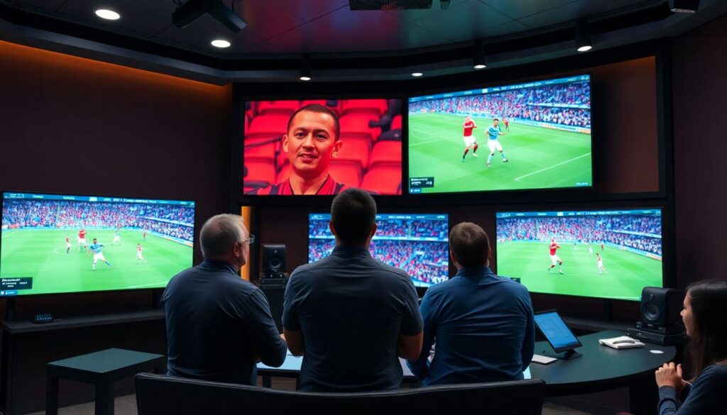 Лайв-чифт: освещение событий на поле командой - иллюстрация