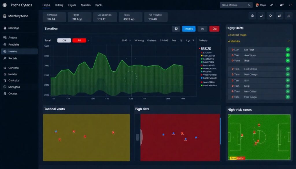 Карта вероятности гола по минутам - иллюстрация
