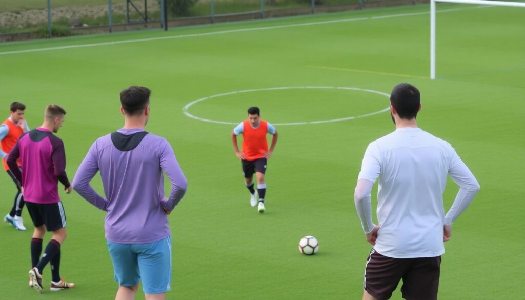 Стратегический разбор прохождения мяча между линиями - иллюстрация