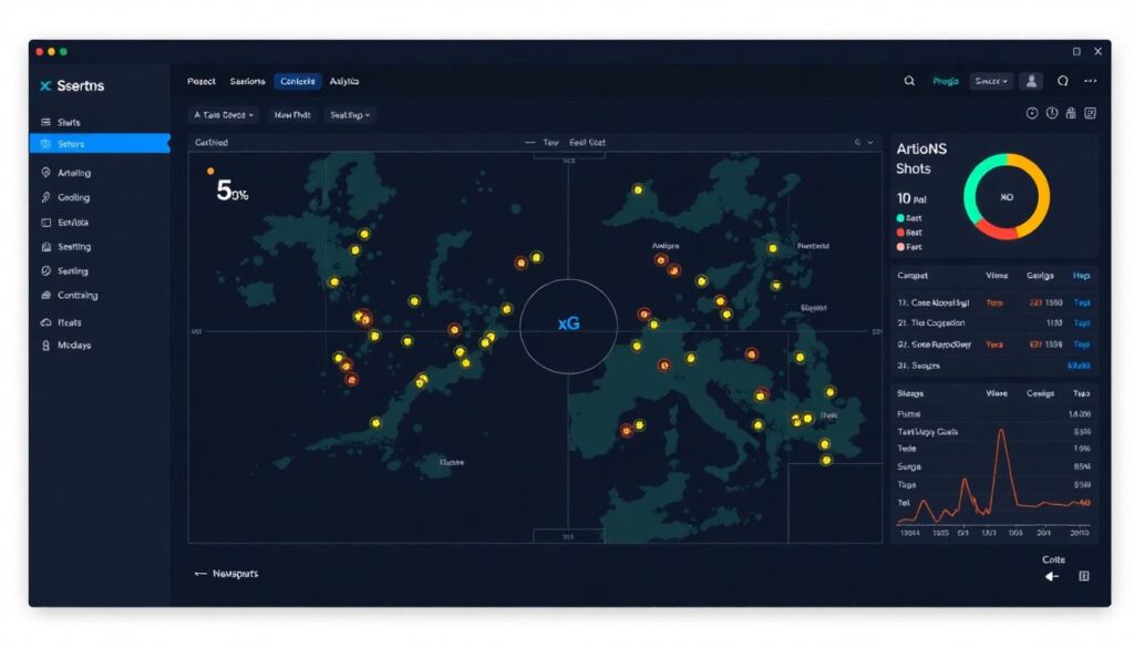 Сводная карта ударов и их точности - иллюстрация