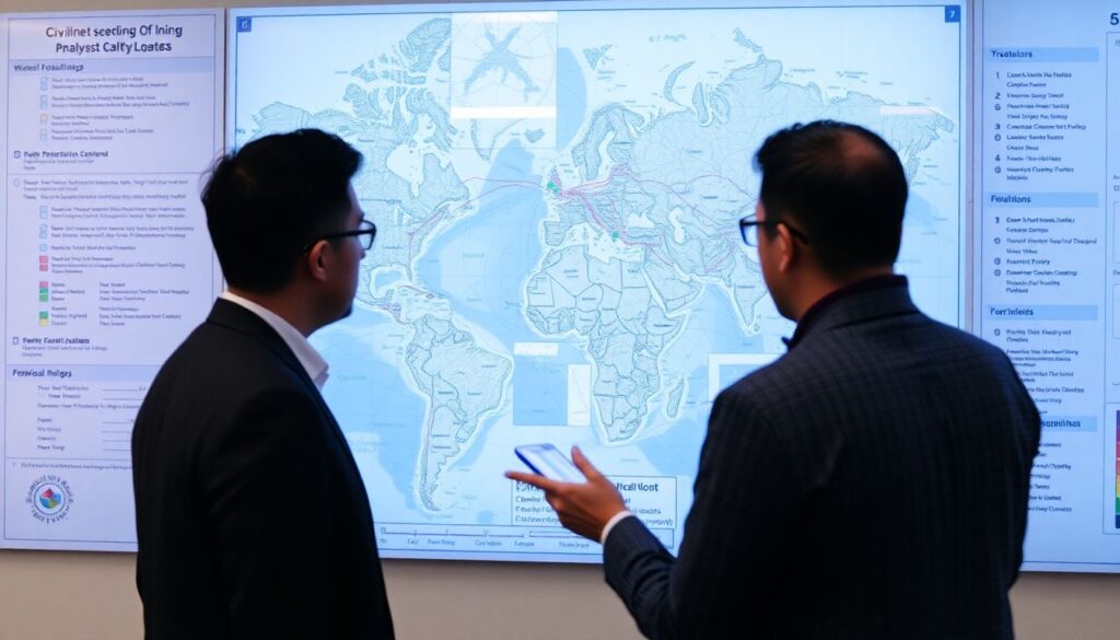 Карта опасных зон и точек ударов - иллюстрация
