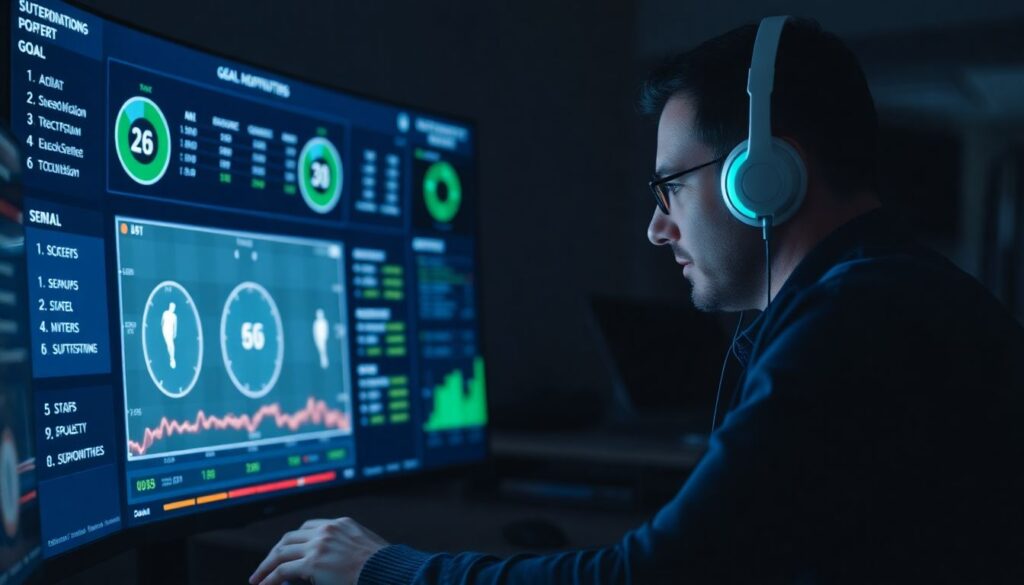 Итоговая сводка по голам, ассистам и результату - иллюстрация